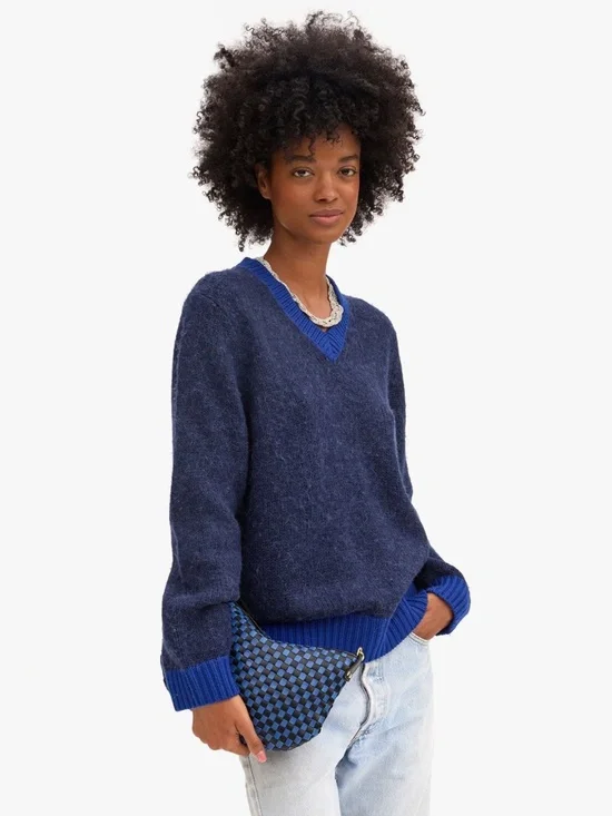 Petit Moyen ~ Black/Cobalt Checker - Picture 3 of 5